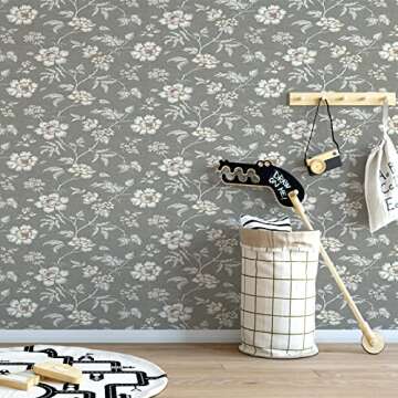 KAMTAIVOY Floral Peel and Stick Wallpaper for Home Decor
