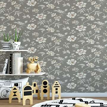 KAMTAIVOY Floral Peel and Stick Wallpaper for Home Decor