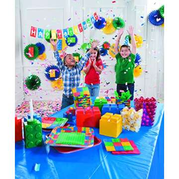 Fun Express Block Party Popcorn Boxes (24pc) for Birthday - Party Supplies - Containers & Boxes - Paper Boxes - Birthday - 24 Pieces