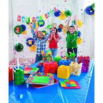 Fun Express Block Party Popcorn Boxes (24pc) for Birthday - Party Supplies - Containers & Boxes - Paper Boxes - Birthday - 24 Pieces