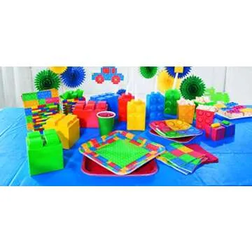 Fun Express Block Party Popcorn Boxes (24pc) for Birthday - Party Supplies - Containers & Boxes - Paper Boxes - Birthday - 24 Pieces