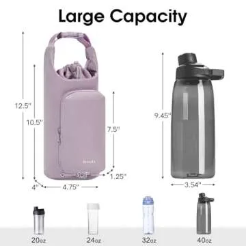 Ceneda Insulated Water Bottle Carrier with Phone Pocket