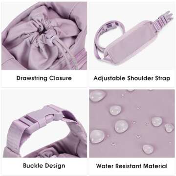 Ceneda Water Bottle Carrier Bag with Phone Pocket 32oz 40oz Tumbler Insulated Water Bottle Holder with Adjustable Shoulder Strap Carrier Sling Bag (Purple)