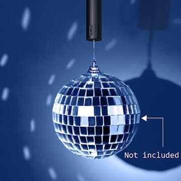 Aoedelyart Disco Ball Motor Hanging Display Motor Rotating Motor Multi-Purposes for Mirror Ball Wind...