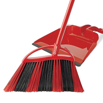 O-Cedar One Sweep Broom with Step-On Dustpan for Efficient Cleaning