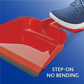 O-Cedar One Sweep Broom with Step-On Dustpan for Efficient Cleaning