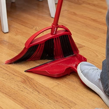 O-Cedar One Sweep Broom with Step-On Dustpan for Efficient Cleaning