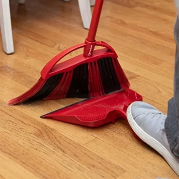 O-Cedar One Sweep Broom with Step-On Dustpan for Efficient Cleaning