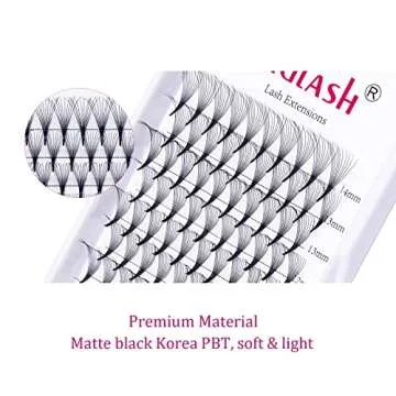 Lash Extension 10D Premade Volume Eyelash Extensions .05 .07 Thickness Premade Lash Fans Pointed Base Middle Stem Eyelash Extension Supplies(10D-0.05-D，Mix 8-14mm)
