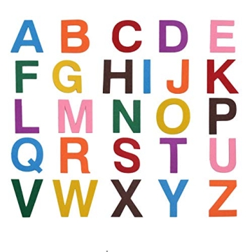 Colorful Felt Letter Stickers - Self-Adhesive 52 Alphabet Kits