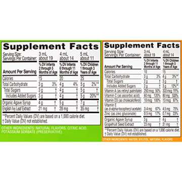 Zarbee's Naturals Baby Immune Support & Vitamins & Baby Cough Syrup + Mucus, Natural Flavors, 2 Fl O...