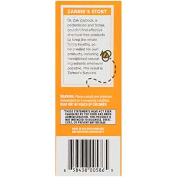 Zarbee's Naturals Baby Immune Support & Vitamins & Baby Cough Syrup + Mucus, Natural Flavors, 2 Fl Oz, Pack of 2