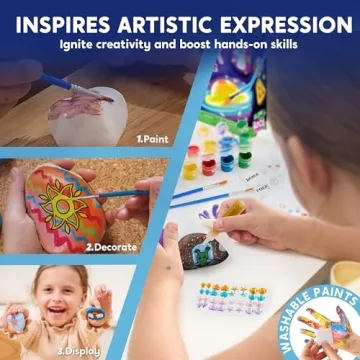 Glow in the Dark Rock Painting Kit for Kids