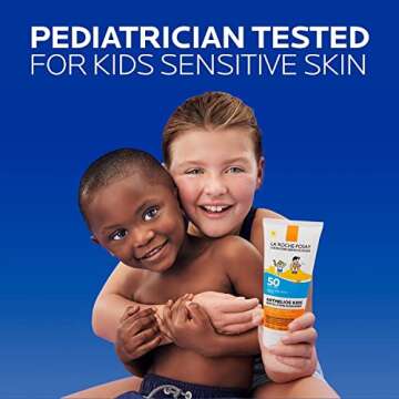 La Roche-Posay Anthelios Kids Gentle Lotion Sunscreen SPF 50, Broad Spectrum SPF + Antioxidants, Sunscreen For Kids, Octinoxate & Oxybenzone-Free, Pediatrician Tested, Non Comedogenic, Oil Free