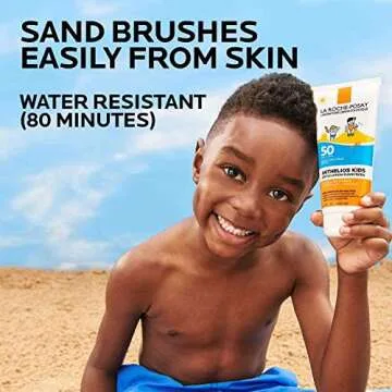 La Roche-Posay Anthelios Kids Gentle Lotion Sunscreen SPF 50, Broad Spectrum SPF + Antioxidants, Sunscreen For Kids, Octinoxate & Oxybenzone-Free, Pediatrician Tested, Non Comedogenic, Oil Free