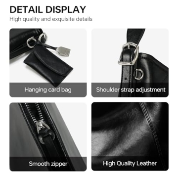 Stylish Leather Shoulder Purse: Trendy Crossbody Bag for Women