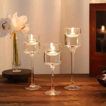 Elegant Glass Hurricane Candleholders Perfect for Weddings