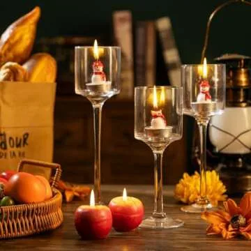 Elegant Glass Hurricane Candleholders Perfect for Weddings