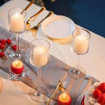 Elegant Glass Hurricane Candleholders Perfect for Weddings