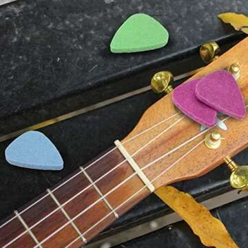 Foxany 16 Pack Felt Picks for Comfortable Ukulele Playing
