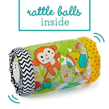 Infantino Jungle Peek & Roll - Inflatable Activity Toy for Babies
