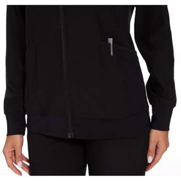 Stylish COZYFIT Nurse Jackets for Women - Zip Front Design