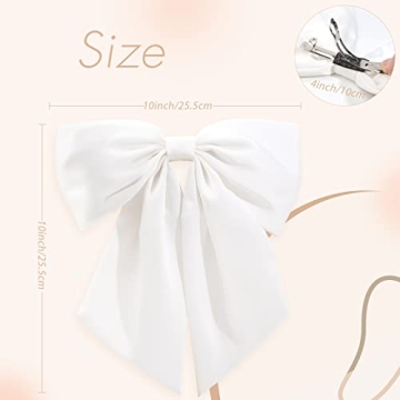 Elegant 2Pcs Big Satin Hair Bows for Women and Girls