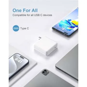 Mac Book Pro Charger - 87W USB C Power Adapter Compatible with 13/14/15 Inch After 2016, for Mac Book Air After 2018, Works 70W 67W 61W 30W 29W, Include Charge Cable（6.6Ft）