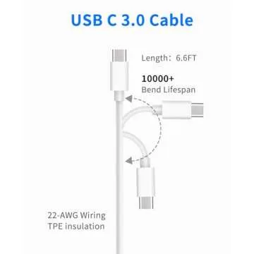 Mac Book Pro Charger - 87W USB C Power Adapter Compatible with 13/14/15 Inch After 2016, for Mac Book Air After 2018, Works 70W 67W 61W 30W 29W, Include Charge Cable（6.6Ft）