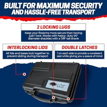 Durable TSA Approved Hard Lockable Gun Case for Handguns