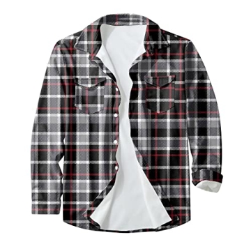 Stylish Men's Black Sequin Long Sleeve Shirt - Fashion & Comfort