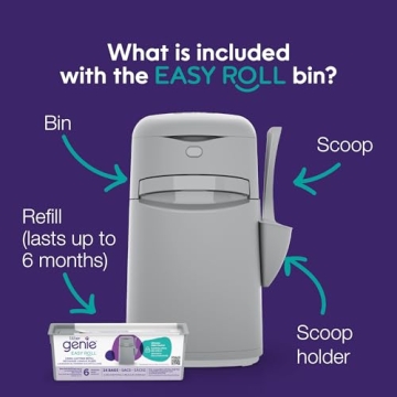 Litter Genie Easy Roll Pail for Odor Control Disposal