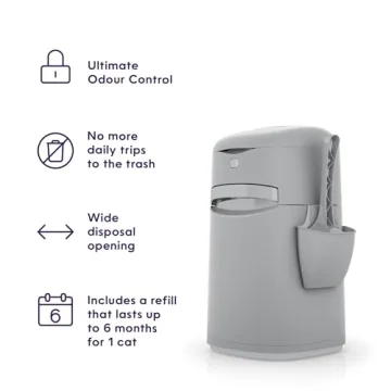 Litter Genie Easy Roll Pail for Odor Control Disposal