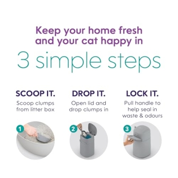 Litter Genie Easy Roll Pail for Odor Control Disposal