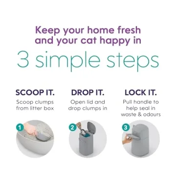 Litter Genie Easy Roll Pail for Odor Control Disposal