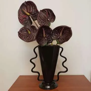 Wild Works Brown Rotary Vase, 9.85” Tall Vintage Decor Vases Medieval Flower Vessel Living Room Entrance Personalized Simple Wabi Sabi Decorative Ornament Ceramic Ornament