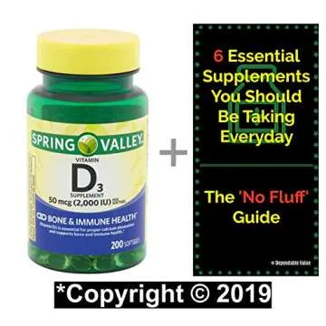 Vitamin D3 2000iu Softgels for Bone & Immune Support