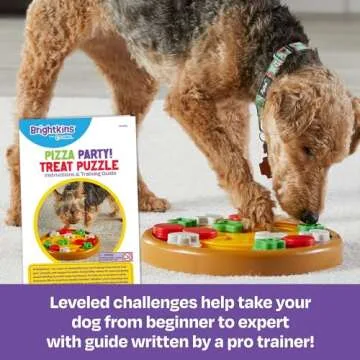 Brightkins Pizza Party Treat Puzzle for Dogs - Fun & Interactive