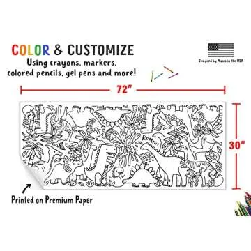 Tiny Expressions Dinosaur Birthday Coloring Poster