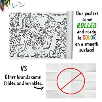 Tiny Expressions Dinosaur Birthday Coloring Poster