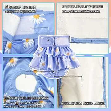 Reusable Dog Diapers Female Pack of 3 Highly Absorbent