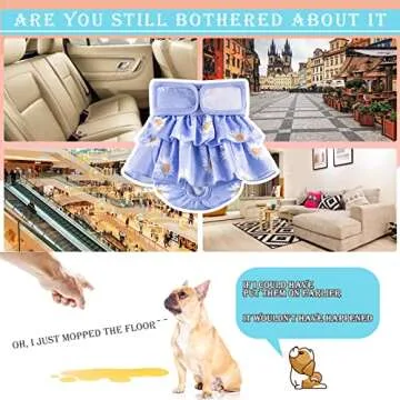 Reusable Dog Diapers Female Pack of 3 Highly Absorbent