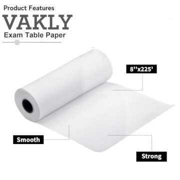 Headrest Exam Table Paper - 8''x225’ [2 Pack] Disposable White Smooth Medical Barrier Cover Roll ?...