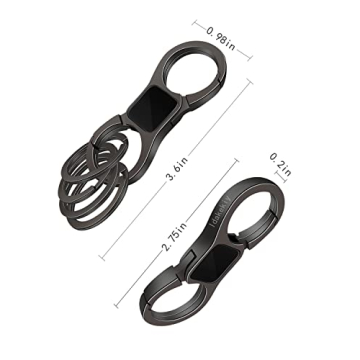 Durable Idakekiy Key Chain with Quick Release and Rings