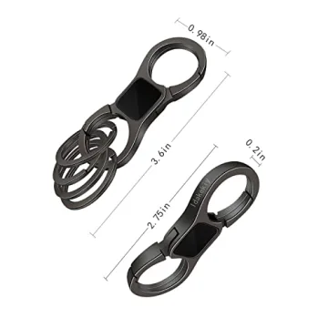 Durable Idakekiy Key Chain with Quick Release and Rings