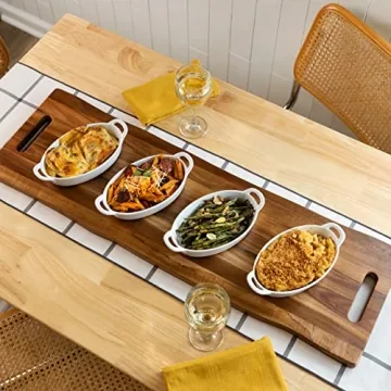 Large Acacia Serving Board for Entertaining and Hosting