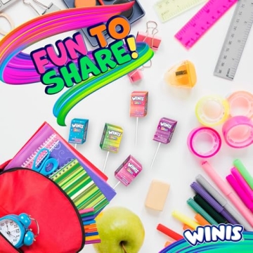 Winis Unicorn Chewy Taffy Pops Cotton Candy 4.3 Oz