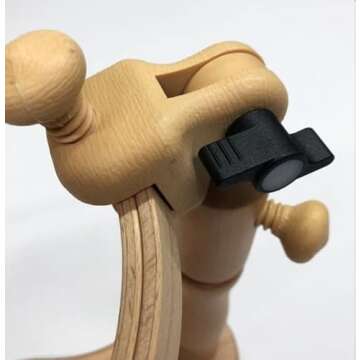 Nurge 190-1 Adjustable Embroidery Table Stand and Embroidery Hoop , Cross Stitch Hoop Stand, Embroidery Hoop Holder. Hand Polished Natural Wood… (190/1 + 2 Embroidery Hoops)