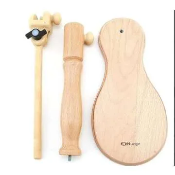 Nurge 190-1 Adjustable Embroidery Table Stand and Embroidery Hoop , Cross Stitch Hoop Stand, Embroidery Hoop Holder. Hand Polished Natural Wood… (190/1 + 2 Embroidery Hoops)