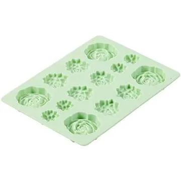 Wilton Succulents Candy Mould, Silicone, Mint, 14 Holes